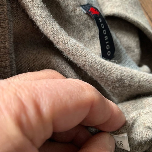 Rodrigo cardigan like new, size XXL, brown, 90% lana wool, 10% kashmir