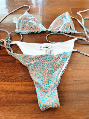 Project Soma Bikini swimsuit new, multicolor floral