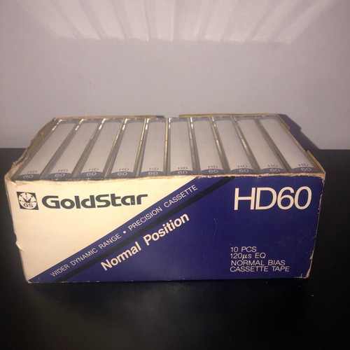 Goldstar HD60 audio cassettes pack of 10 new