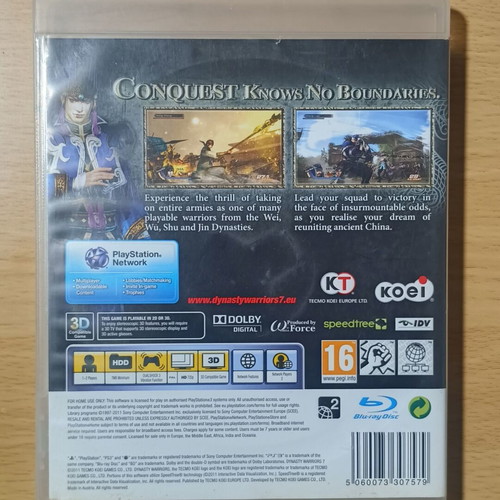 Dynasty Warriors 7 PS3 used, complete and functional