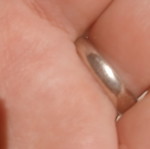 White gold 585 ring with zirconia, 17 mm, 3.5 grams