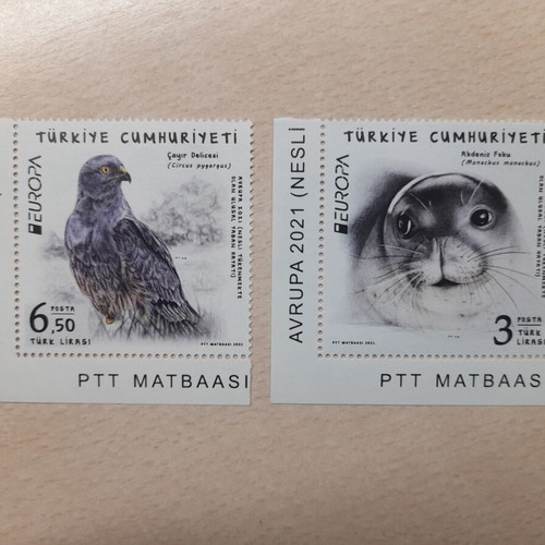 Postage Stamps Turkey 2021 Endangered Species Like New