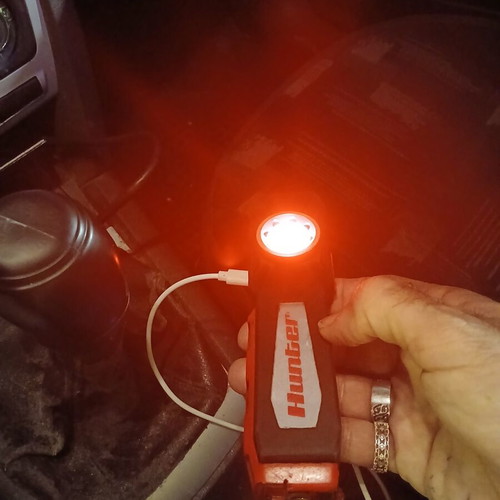 Multifunctional rechargeable flashlight used