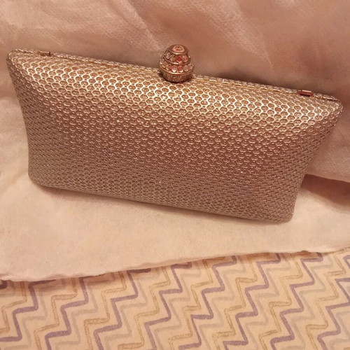 Clutch silver new shoulder bag for evening occasions