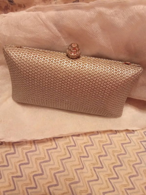 Clutch silver new shoulder bag for evening occasions
