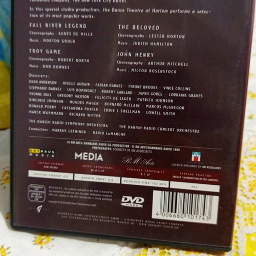 Dance Theatre of Harlem DVD new, entechno genre