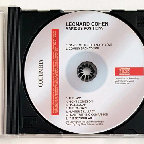 Leonard Cohen Various Positions CD new