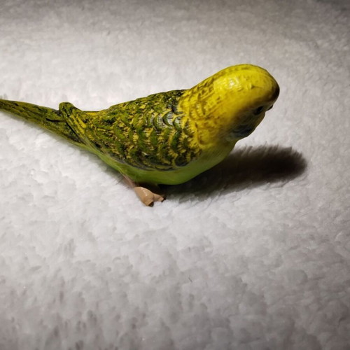 Green Budgie Schleich 14408 vintage 7 cm used