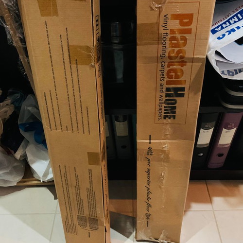 Vinyl floor strips unused, 2 packs, at least 17 pieces