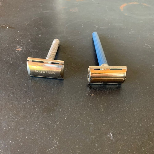 Gillette G1000 and Gillette Tech Aluminum vintage razors set