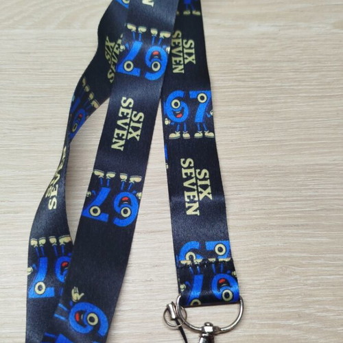 Mobile phone lanyard new, double-sided, black blue