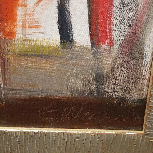 Painting by Eleni Mantzopoulou new, sculpture workshop theme