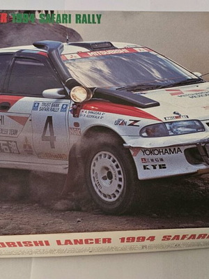 Mitsubishi Lancer Safari Rally 1994 1:24 model kit like new