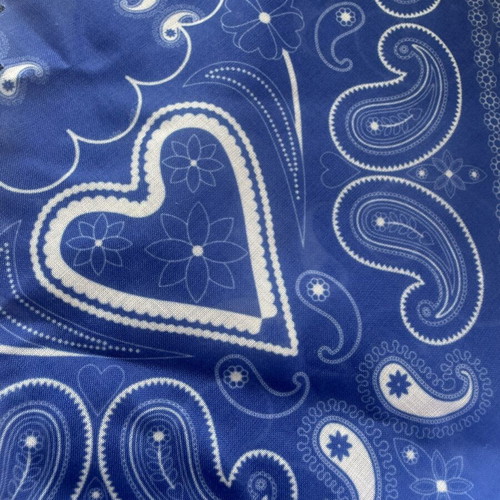 Karavan bandana, blue triangle headband