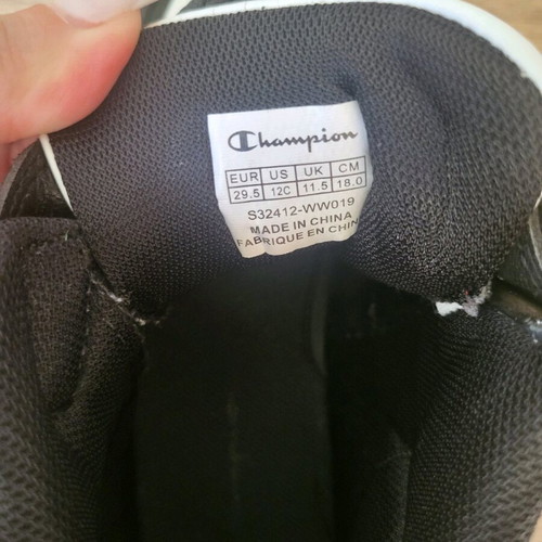 Champion shoes size 29.5 used black and white