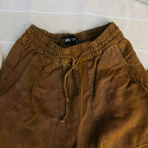 Zara brown pants used, size S