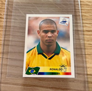 Σπάνιο αυτοκόλλητο Ronaldo Brazil Panini World Cup 1998 #28 σε άριστη κατάσταση