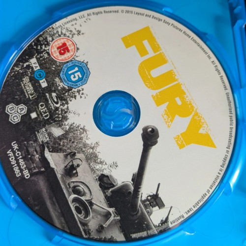 Fury Blu-Ray like new with Greek subtitles