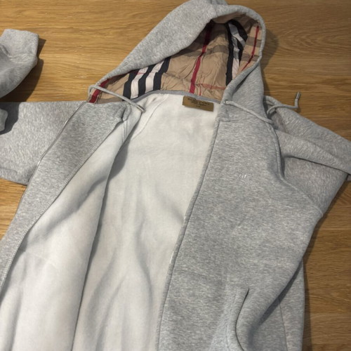 Burberry gray zip-up hoodie for boys 12-15 years