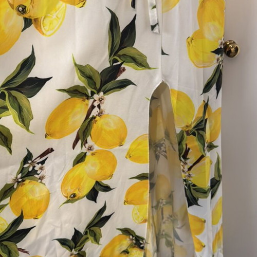 Dress with lemon print one size like new