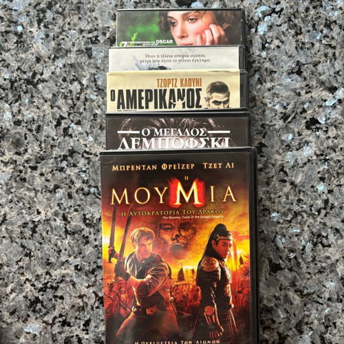 Set of DVDs with Greek and foreign movies like new