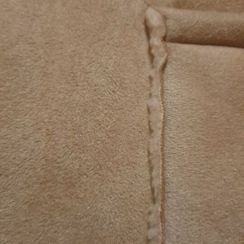 Atmosphere beige coat like new with synthetic fur lining