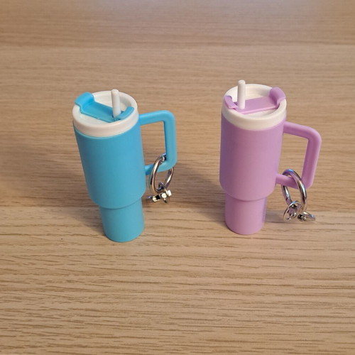 Mini Charm keychains small thermos, pack of 2