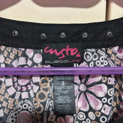 Custo dress like new, black and purple, size L