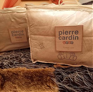 Pierre Cardin bebe nursery care made with crystallized swarovsky elements  προίκα μωρού με κρύσταλλα swarovsky πάπλωμα, μπάντα, κουνουπιέρα, σεντόνια, μεγάλη πικέ κουβέρτα