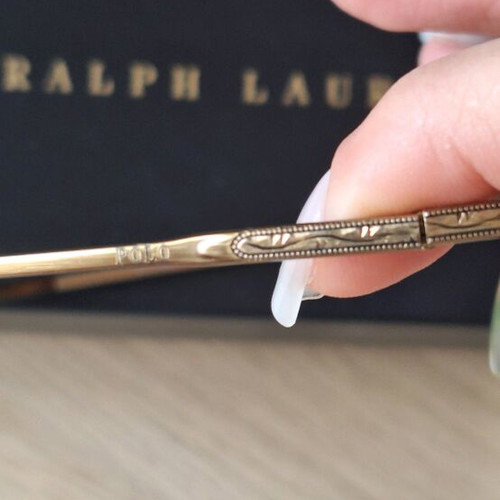 Ralph Lauren glasses like new, vintage rare design, brown and gold