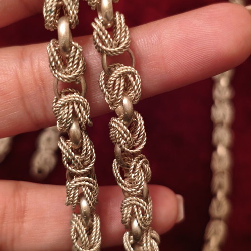 Handmade Byzantine Jewelry Set used, necklace, bracelet & earrings