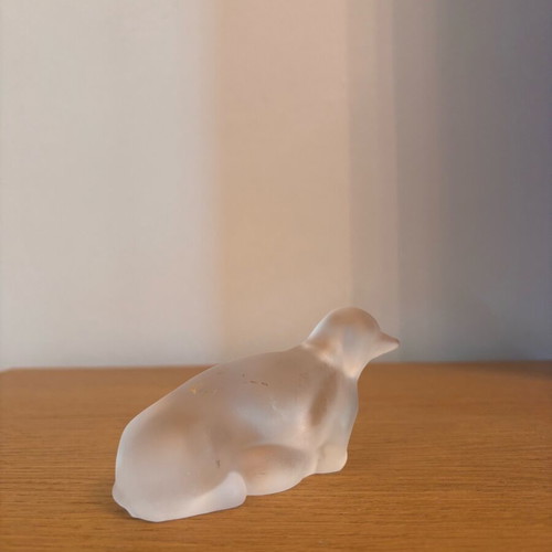 Crystal satin dog sculpture like new