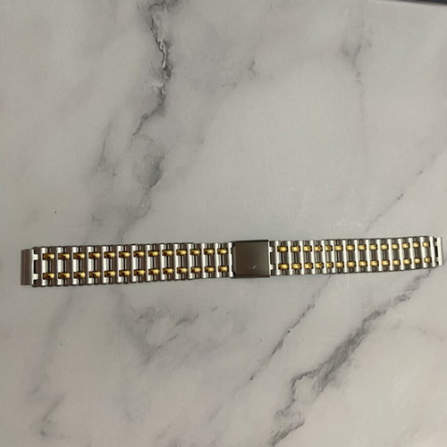 Watch bracelet strap made of stainless steel like new, gold and silver