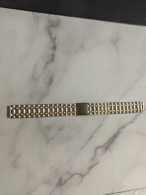 Watch bracelet strap made of stainless steel like new, gold and silver