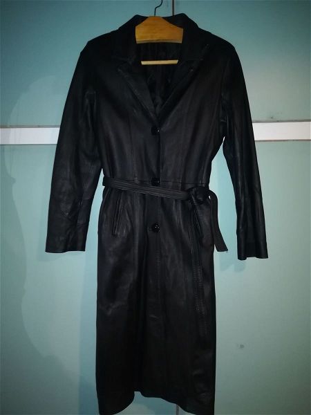  ginekio dermatino palto - makri 𝐗𝐋 (Women's Leather coat- long, size XL)