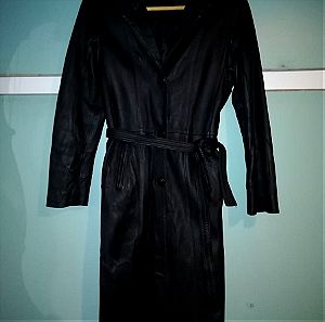 Γυναικείο δερμάτινο παλτό - μακρύ XL (Women's Leather coat- long, size XL)
