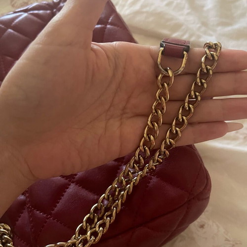 Michael Kors leather shoulder bag used, burgundy