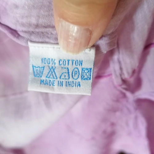 Long women's shirt used, cotton, lilac ombre, versatile