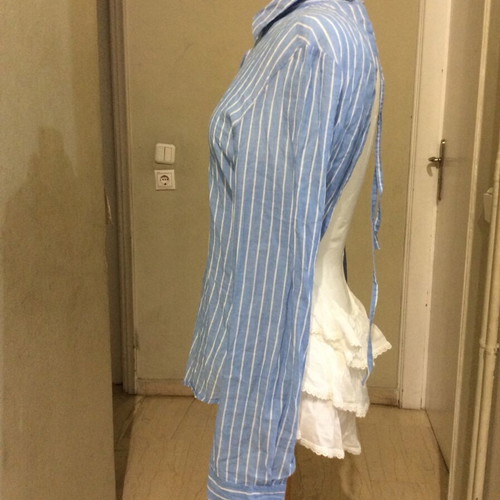 Ble Resort Collection shirt used, blue, cotton, size M