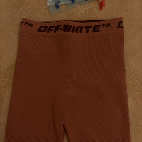Off-White cycling shorts new, size 38, brown and pink