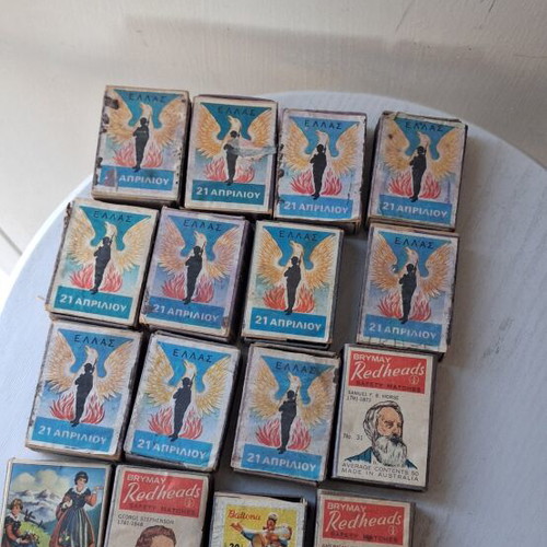 Lot of old matchboxes
