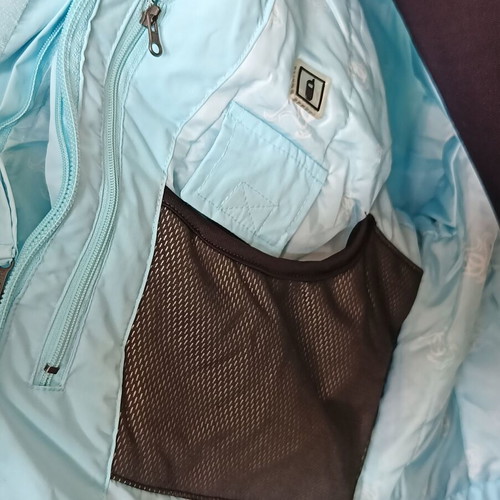 Crane ski jacket like new, size S/M, light blue with brown details