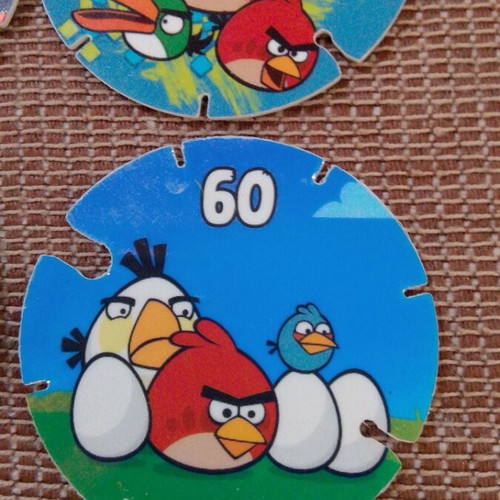 Angry Birds collectible caps used, various numbers
