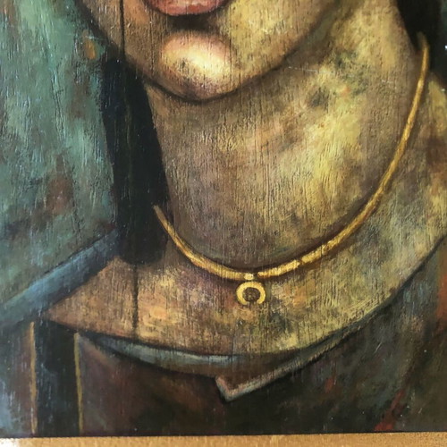 Fayum Female Portrait Painting on Wood like new