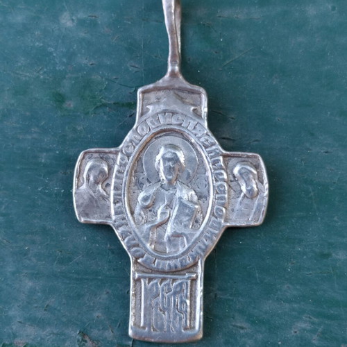 Russian cross 150 years old used, gray