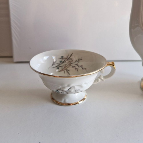 Walbrzych Poland collectible set, 3 pieces, cup, sugar bowl, teapot used
