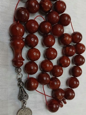 Bakelite Masticha Worry Beads like new with Vintage Metal Elements