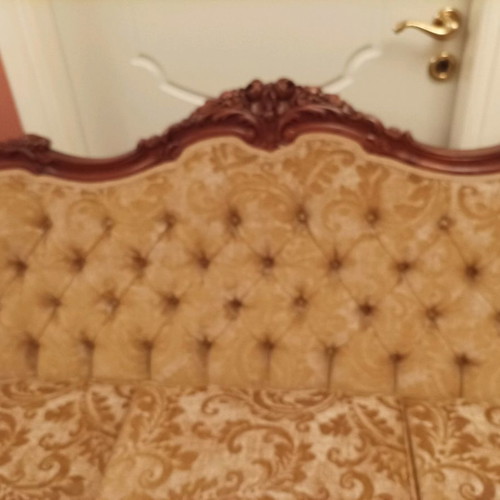 Living room set used with three-seat sofa, armchairs, chairs and handmade table
