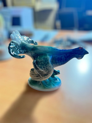 Collectible decorative bird pheasant porcelain GDA Limoges new
