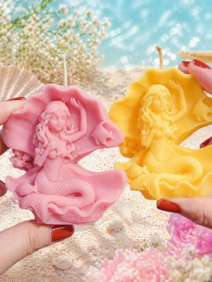 Mermaid Scented Candle Set in Two Colors and Aromas